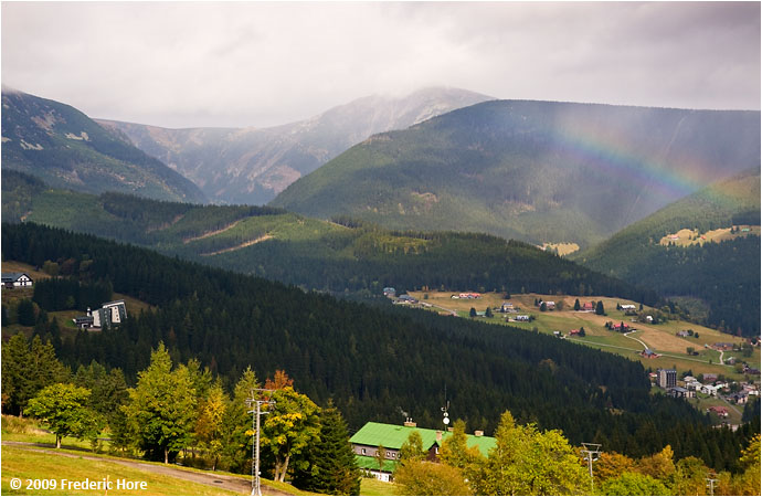 Shrouded in cloud - the Czech Republic's highest peak